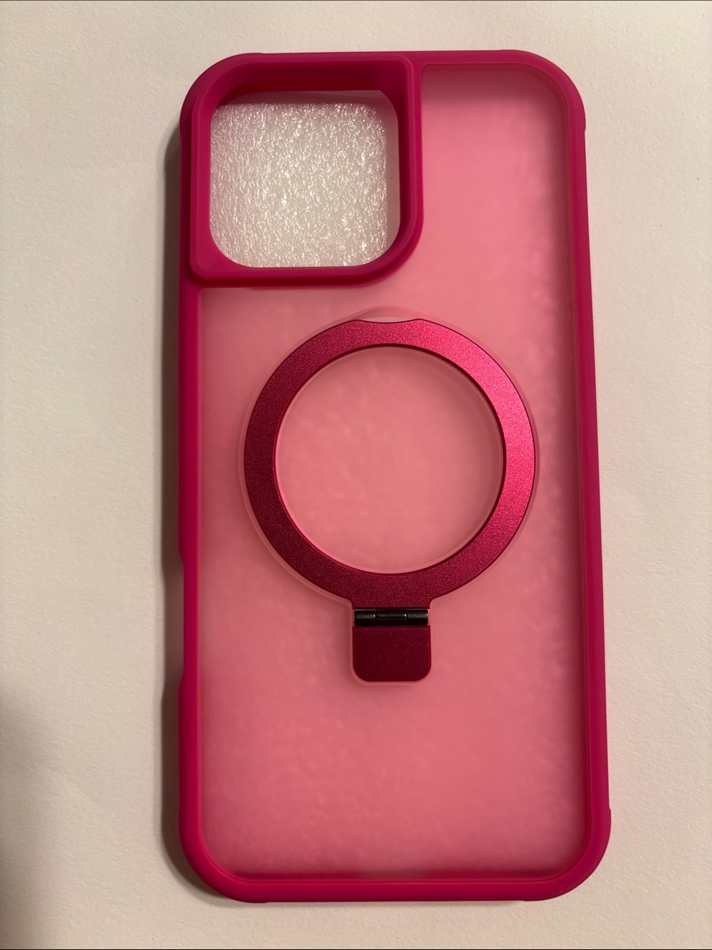Rose Red Ring-Stand Phone Case - Slim Protective Design 16 pro max